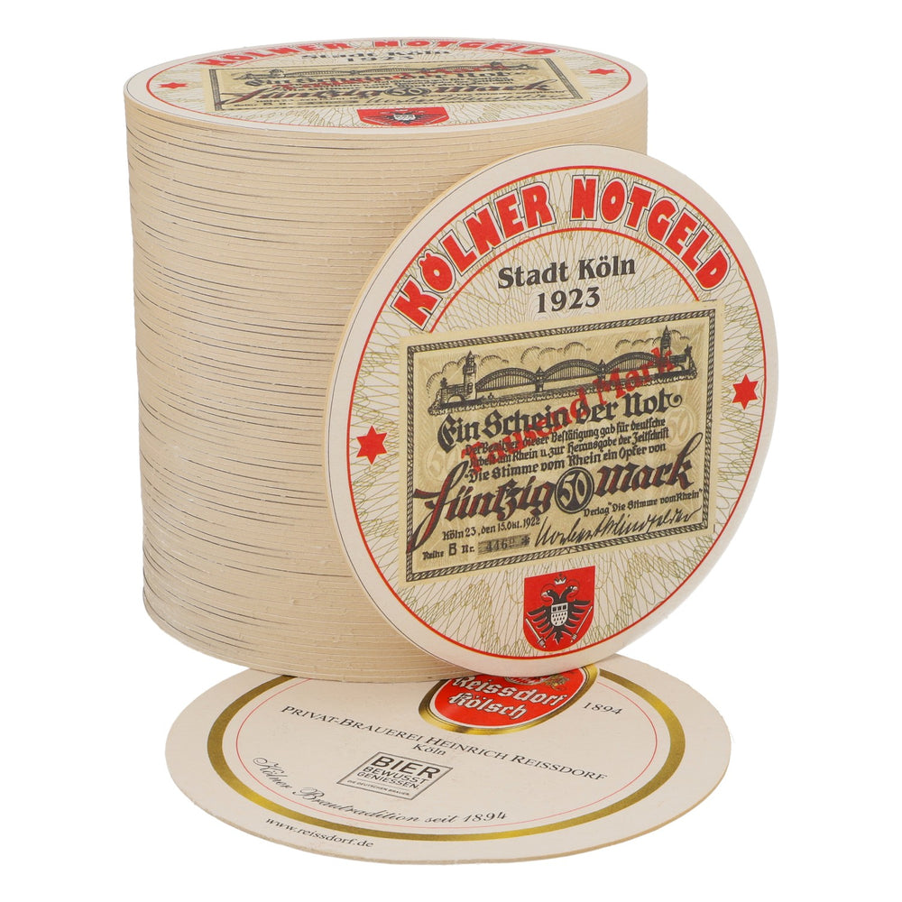 80x sous-verres Reissdorf « Kölner Notgeld » 50 marks