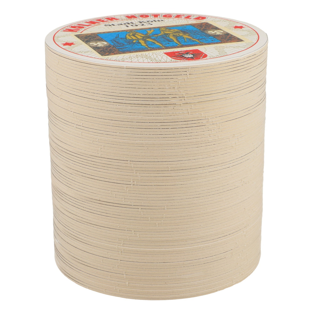 80x sous-verres Reissdorf « Kölner Notgeld » (monnaie de nécessité de Cologne) 50 pfennigs V3 – Vue 2