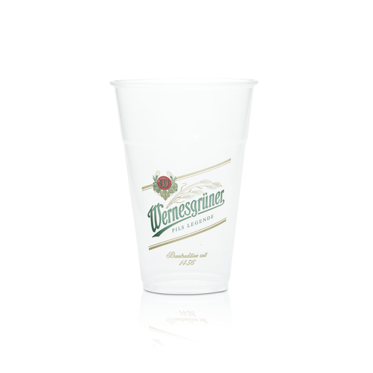 80 gobelets en plastique Wernesgrüner 0,4 l jetables pour bière, plastique, verres, fête – Vue 2