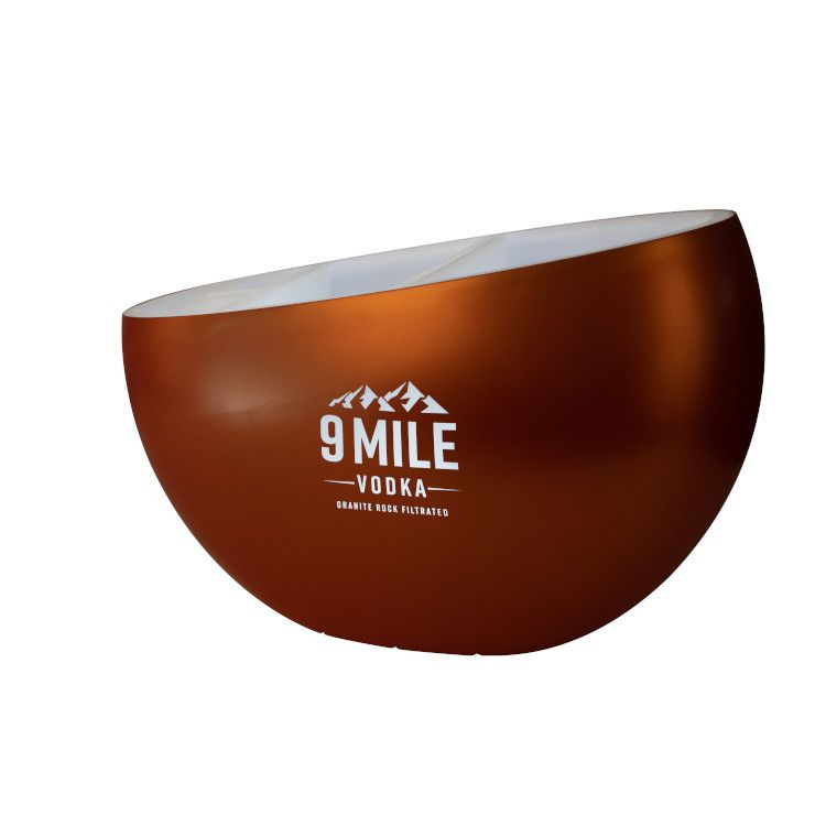 refroidisseur de bouteilles 9 Mile LED cuivre mat Outil de service Marque Glace Boissons Club