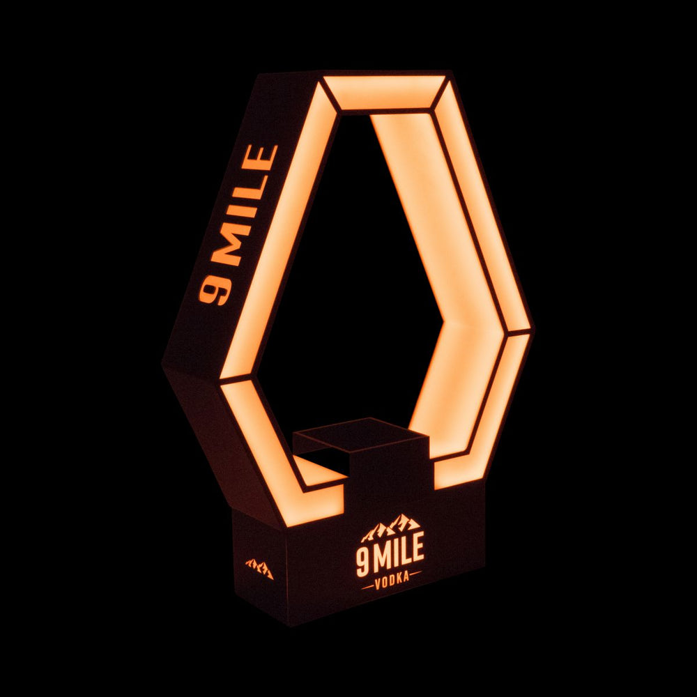 9 Mile Glorifier Exclusive Bottle Presenter LED Présentateur de bouteilles Luminated