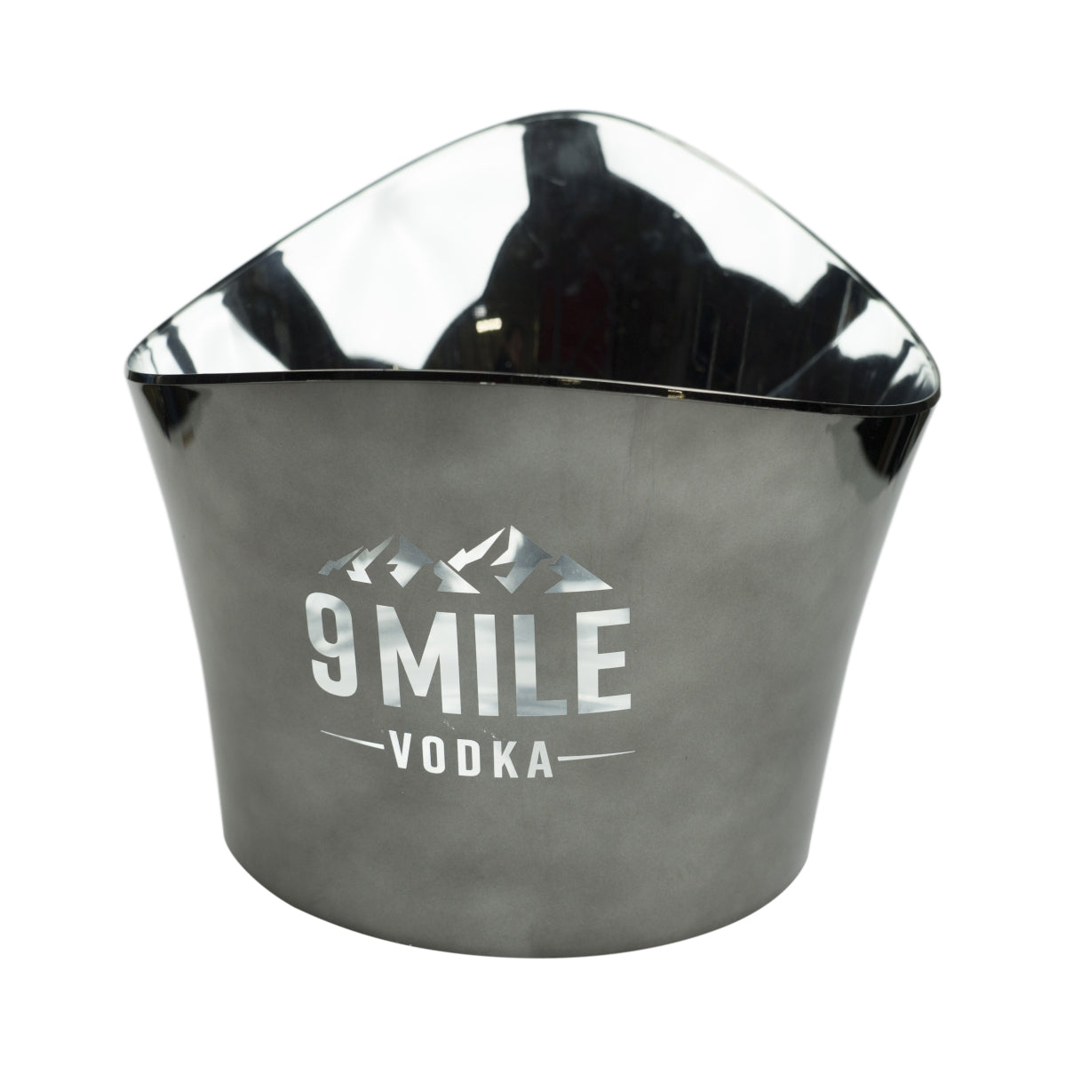 9 Mile Vodka Refroidisseur de bouteille Bac à glaçons Refroidisseur LED Argent Magnum