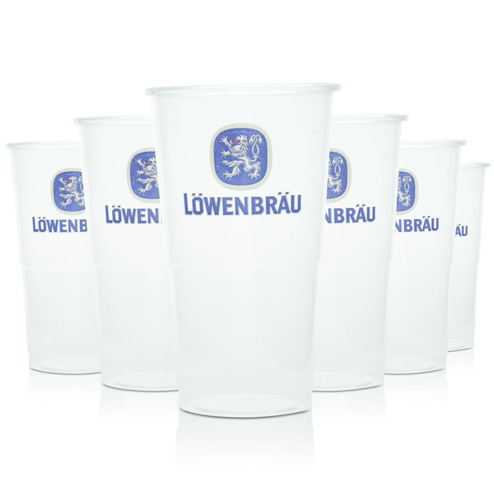 90 gobelets en plastique Löwenbräu, verres à bière jetables de 0,3 l, gobelets en plastique pour fêtes et réceptions