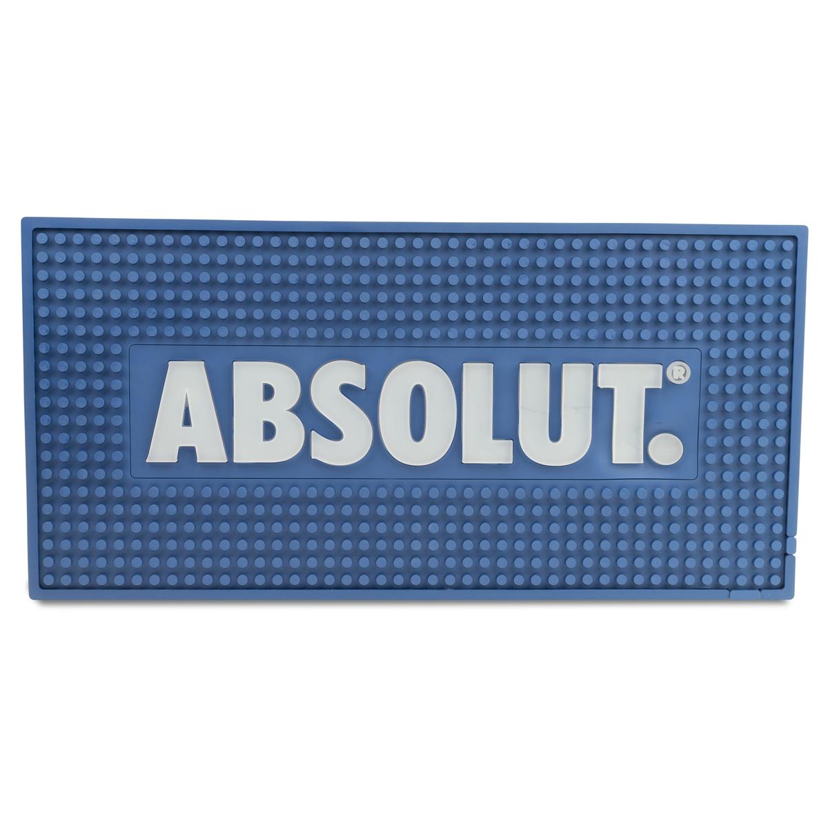 Absolut Vodka Tapis de bar Tapis égouttoir Accessoires de bar Caoutchouc bleu