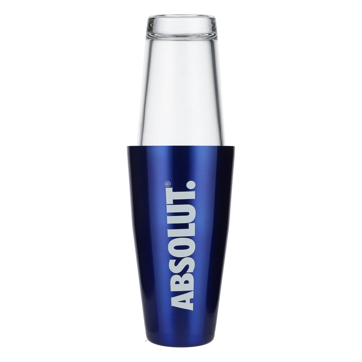 Absolut Vodka Boston Shaker Shaker Accessoires de bar Acier inoxydable/verre bleu