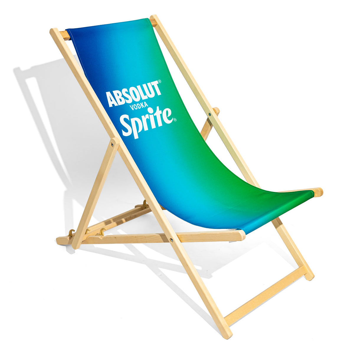 Chaise longue Absolut Vodka « Absolut Sprite » en bois de hêtre