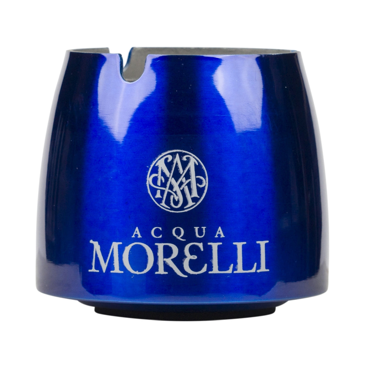 Cendrier Acqua Morelli en acier inoxydable bleu, diamètre 6,5 cm, cendrier à eau