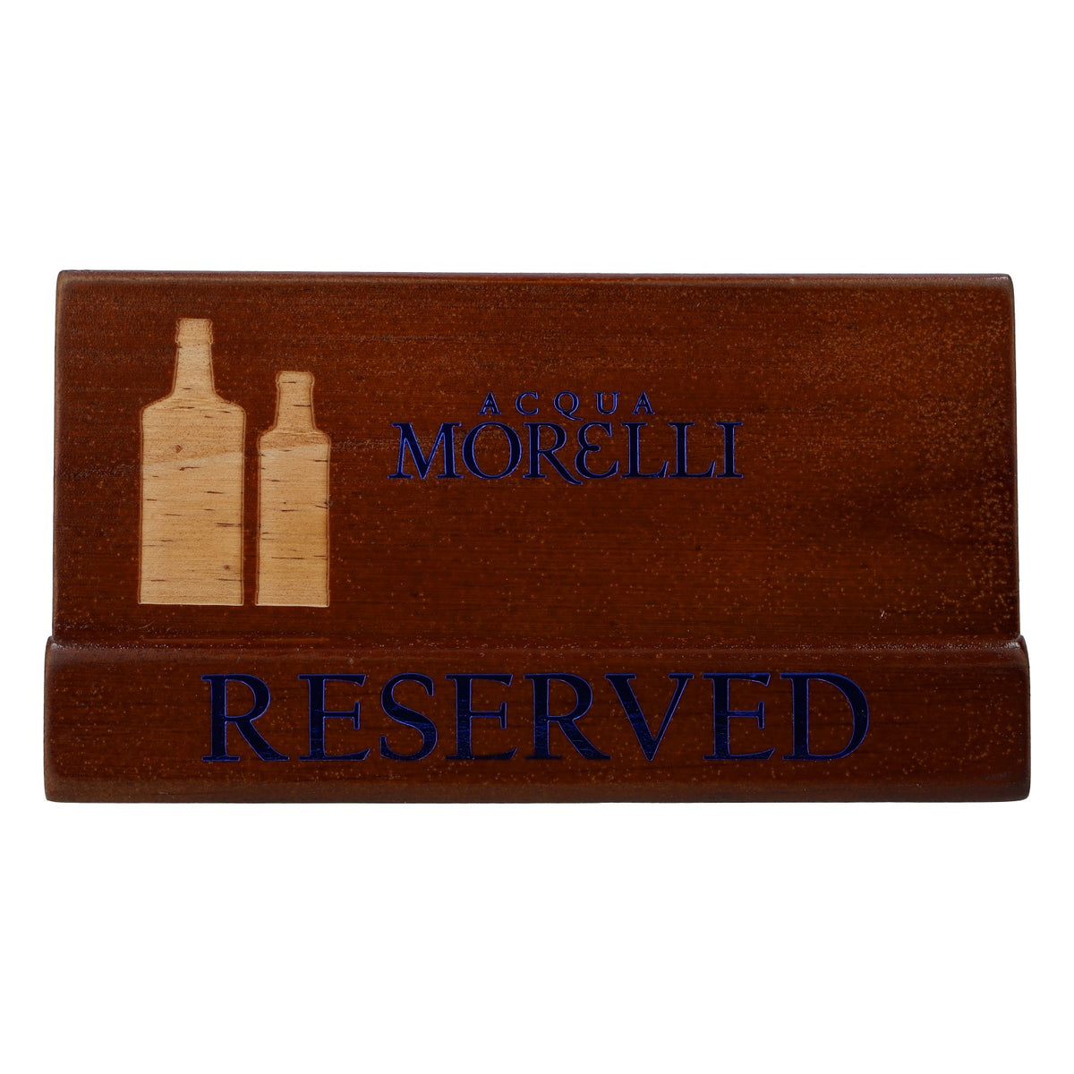 Acqua Morelli Water Présentoir de menu en bois véritable Panneau de réservation « RESERVED »
