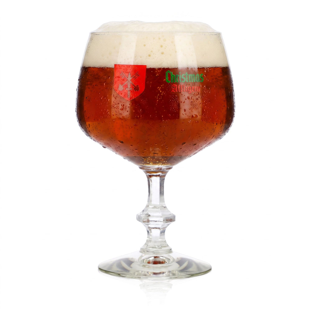 Verre à bière Affligem 0,4 l, forme calice, motif « Christmas Leroy »
