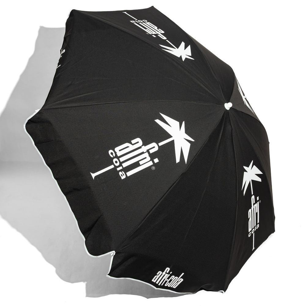 Afri Cola Boisson gazeuse Parasol Protection solaire Logo blanc