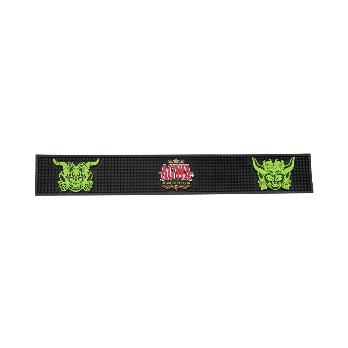 Agwa de Bolivia Tapis de bar 60 x 9 cm Tapis pour verres Tapis égouttoir en caoutchouc Tapis de comptoir