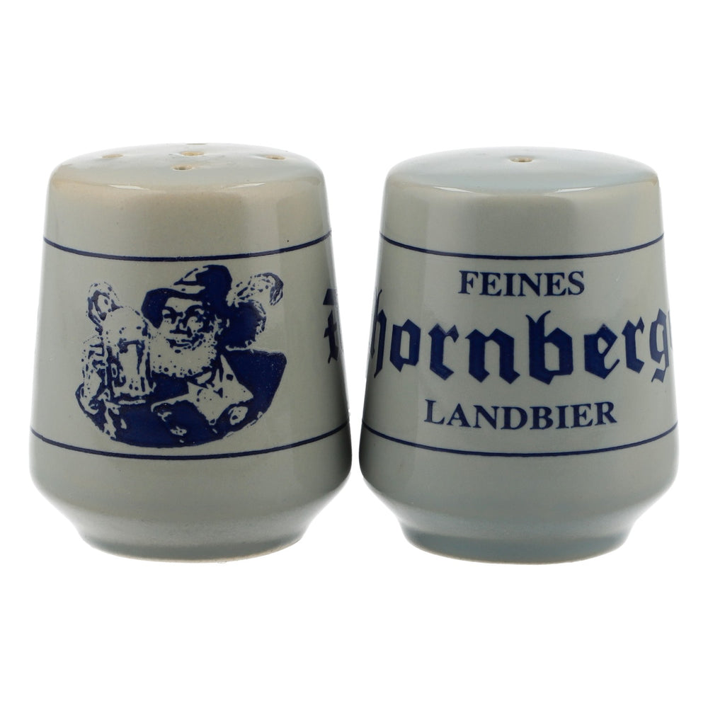 Ensemble de saupière et poivrière « Ahornberger » en céramique rustique, sur le thème de la bière de campagne, décoration, cadeau