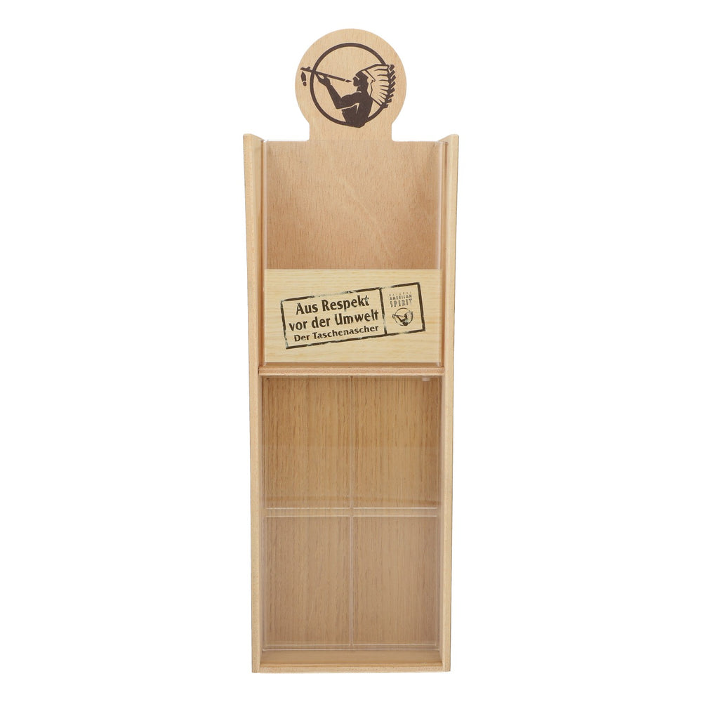 Présentoir de comptoir pour cigarettes American Spirit Boîte de rangement avec coulisseau en bois