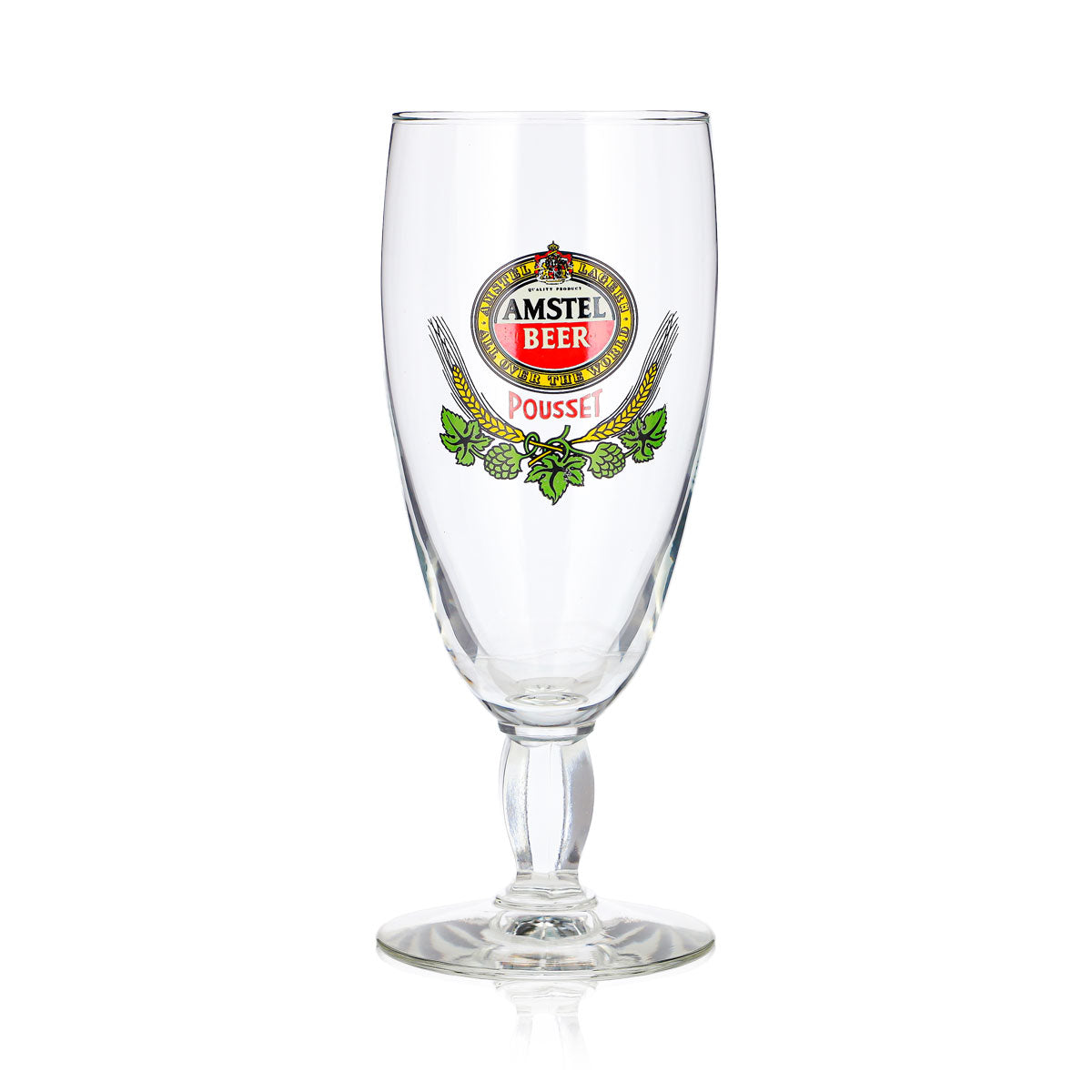 Verre à bière Amstel 0,33 l, forme coupe, Pousset, pied carré, Durobor – Vue 2