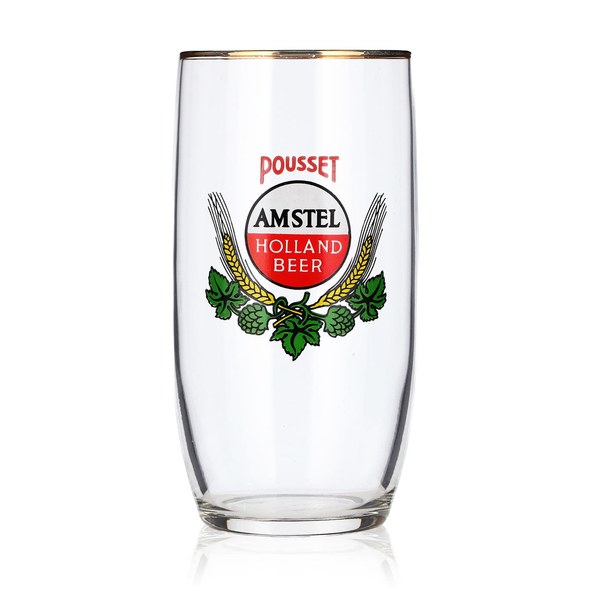 Verres à bière Amstel Holland, lot de 6, 0,29 l, bord doré vintage, pièce rare, verre de collection – Vue 3