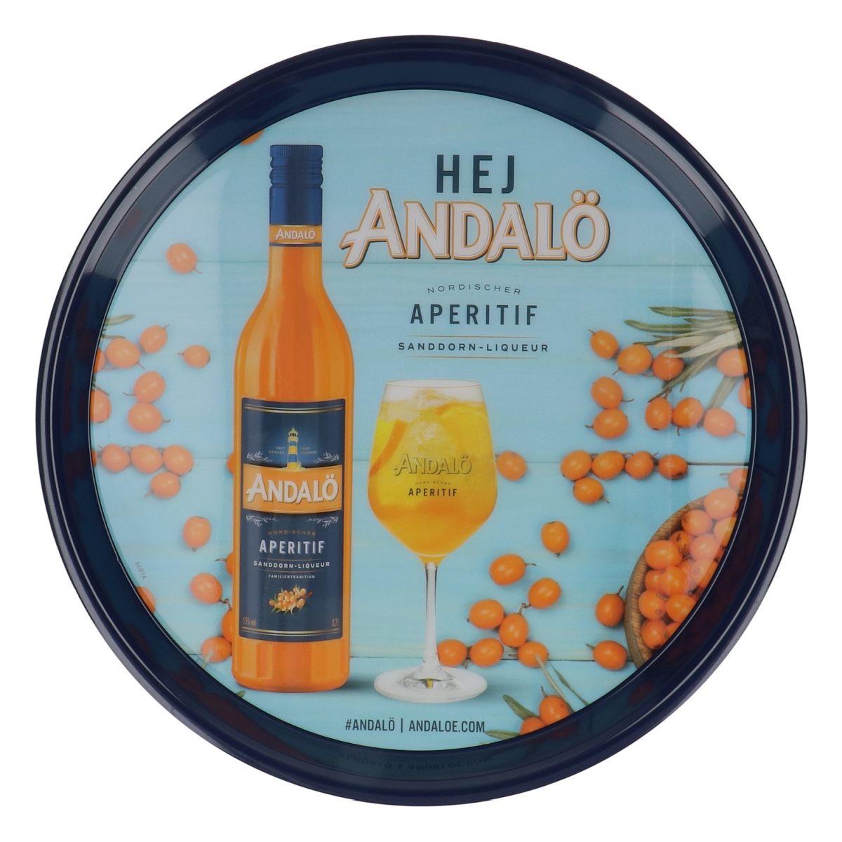 Andalö Sanddorn Spritz Plateau Plateau rond  Plateau de serveur Antidérapant