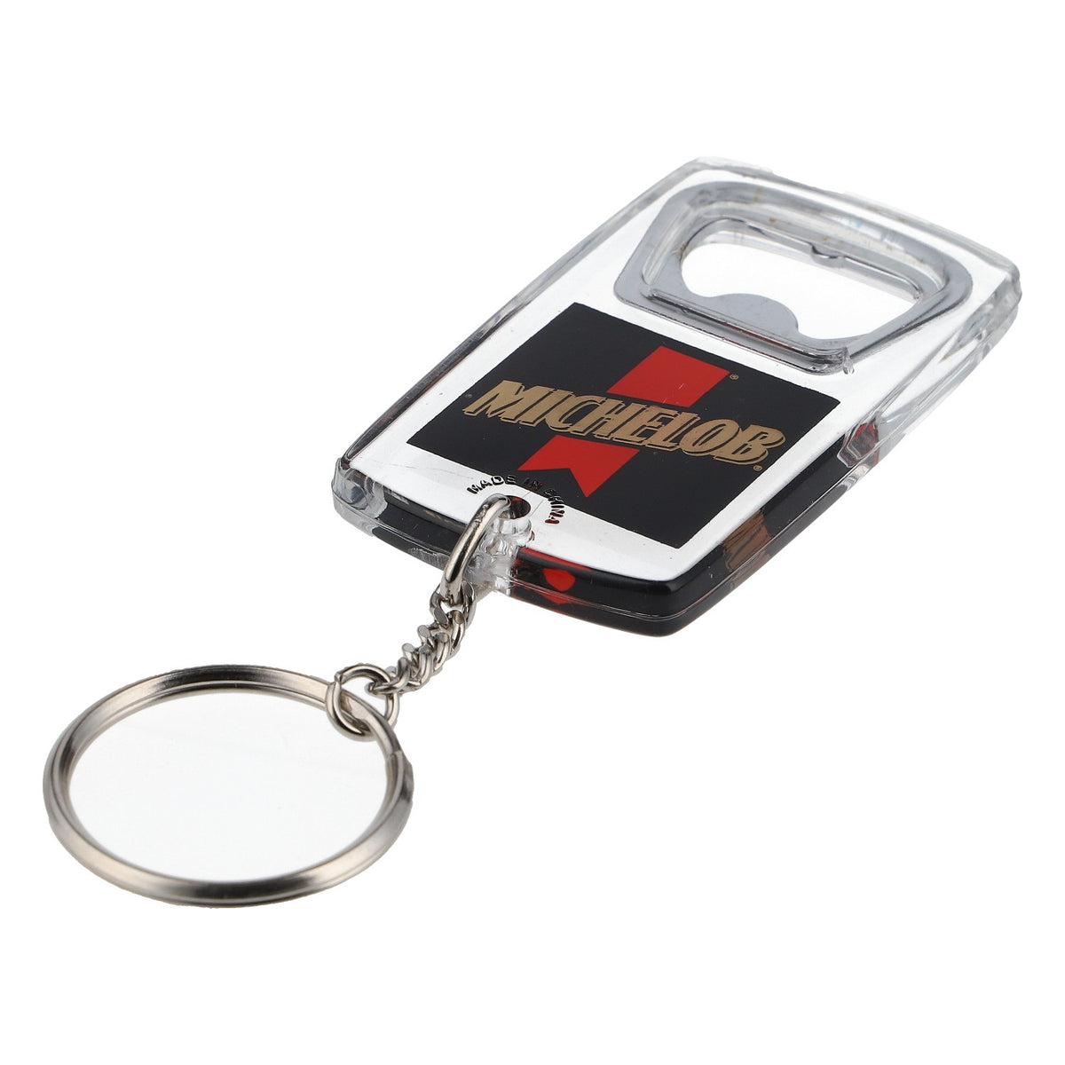Porte-clés décapsuleur Anheuser-Busch Michelob, transparent