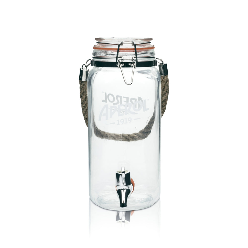 Aperol Spritz Verseur 1,5 l Verre à bec robinet Système de tirage Table Jar Distributeur de boissons