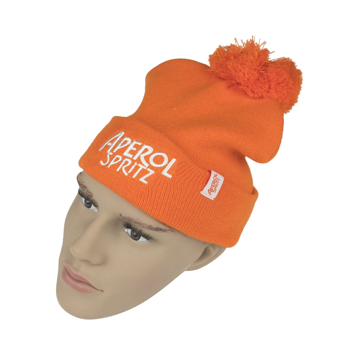 Bonnet Aperol Spritz en tricot avec pompon, taille unique, unisexe – Vue 3