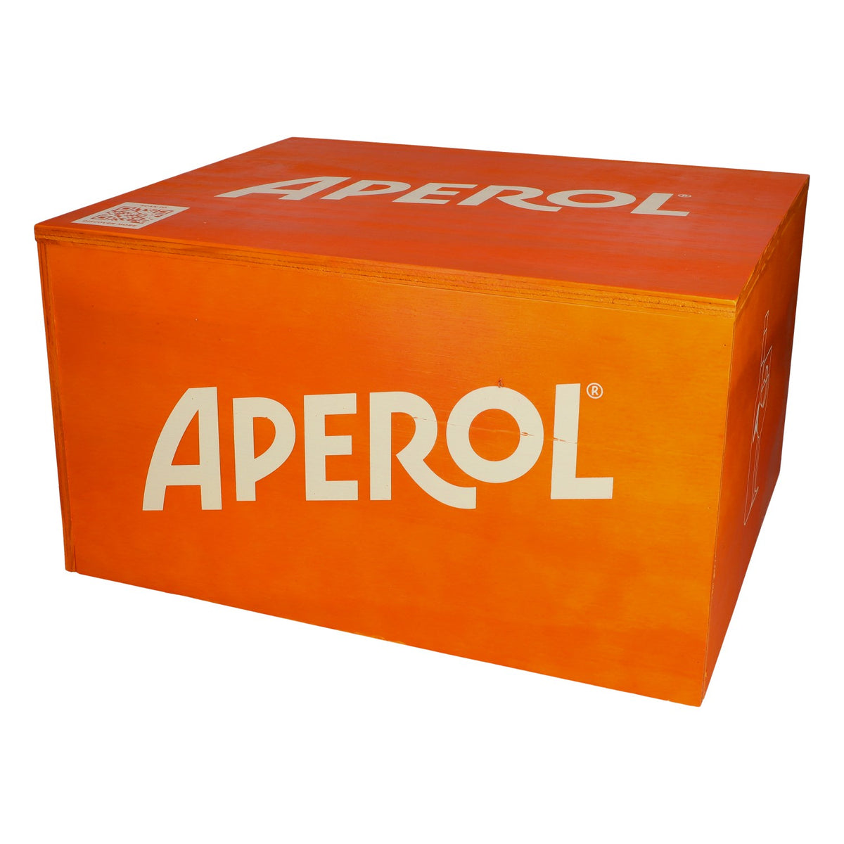 Aperol Spritz Caisse en bois Orange 45x38x26cm Siège Table Extérieur Jardin Boîte Coffre – Vue 2