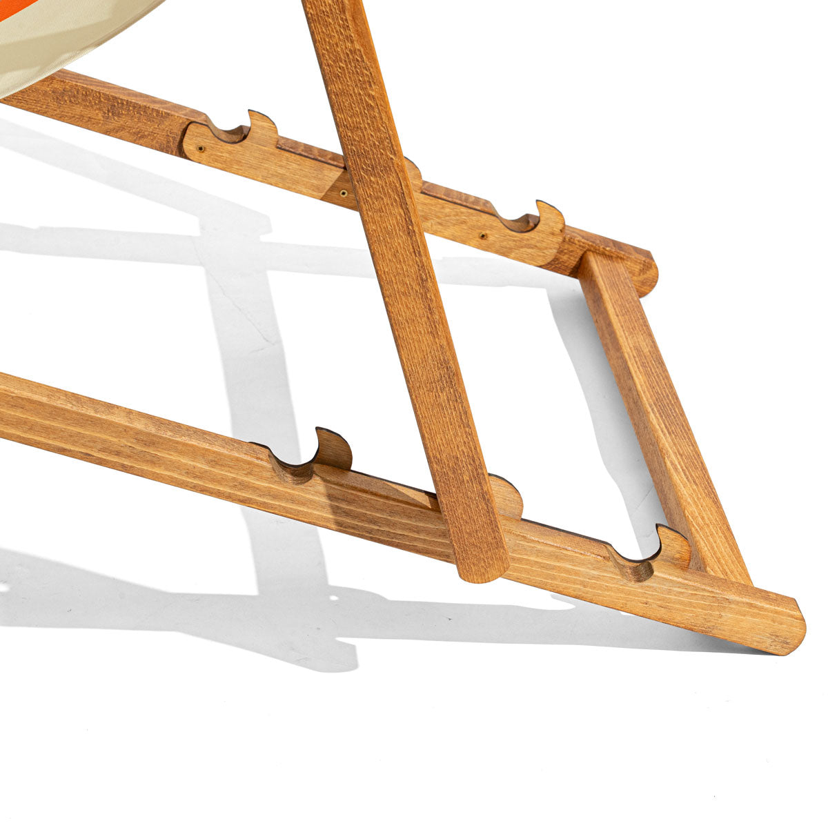 Chaise longue Aperol Spritz Chaise de plage Chaise de terrasse Blanc Structure en bois Inscription Liqueur – Vue 4