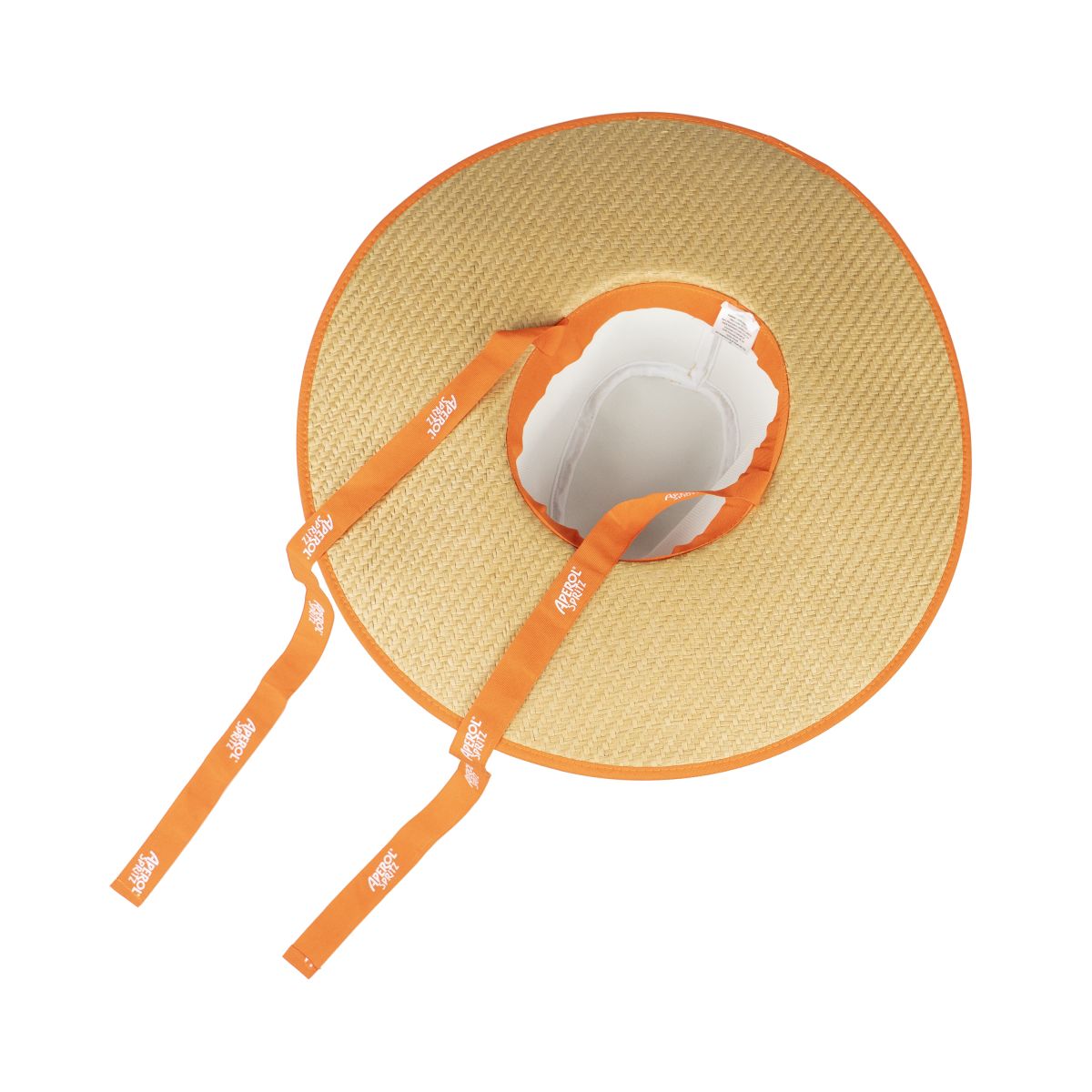Chapeau de paille Aperol Spritz à large bord et rubans Casquette – Vue 3