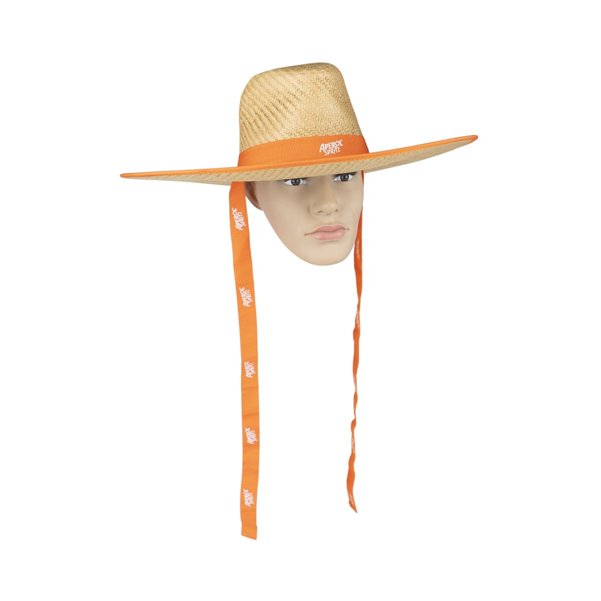Chapeau de paille Aperol Spritz à large bord et rubans Casquette – Vue 5