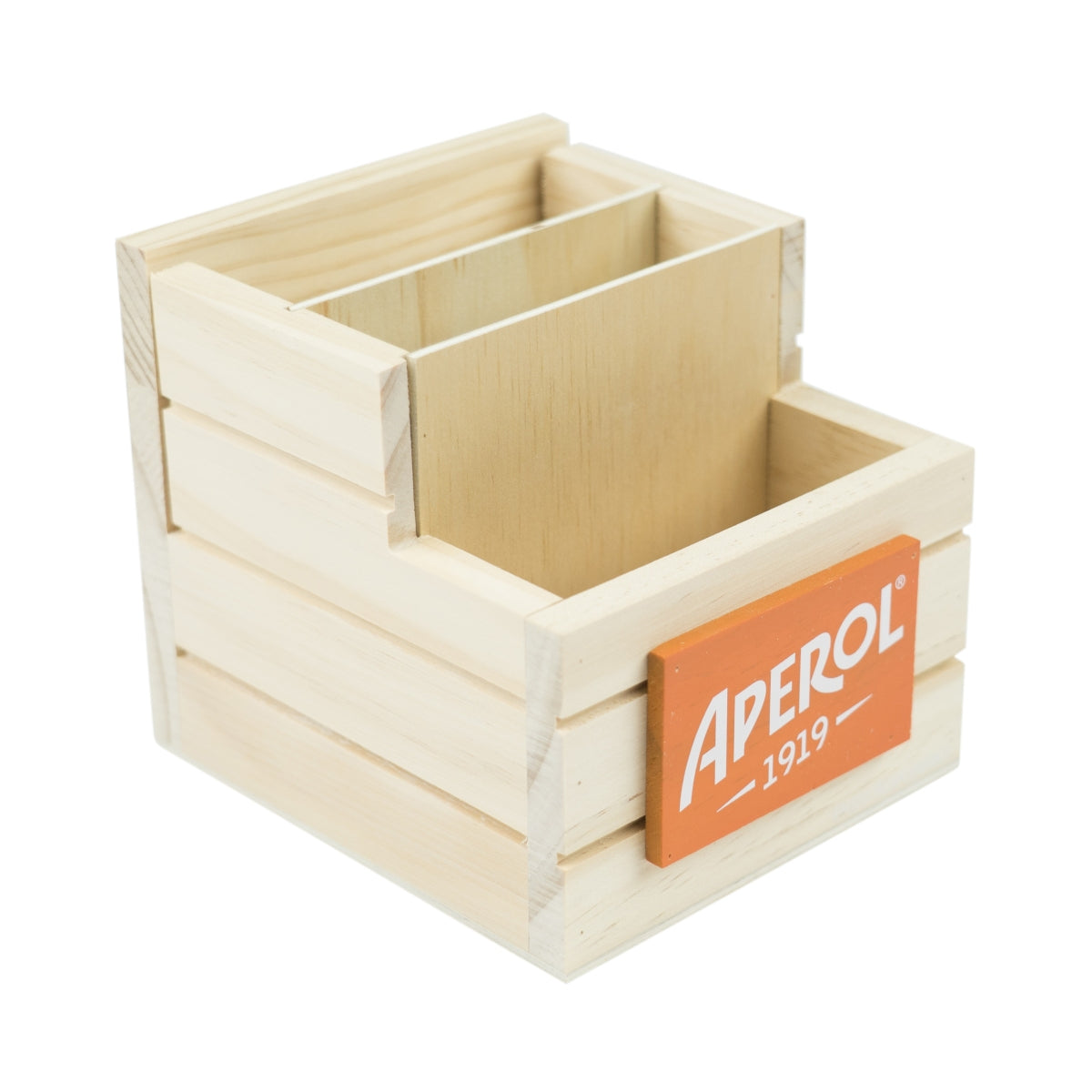 Aperol Spritz Présentoir de table Couverts Vaisselle Porte-serviettes Boîte en bois Gastronomie