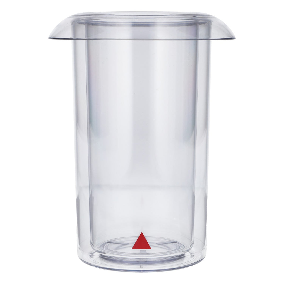 Refroidisseur de bouteilles d'eau Apollinaris, transparent, sans inscription, à double paroi