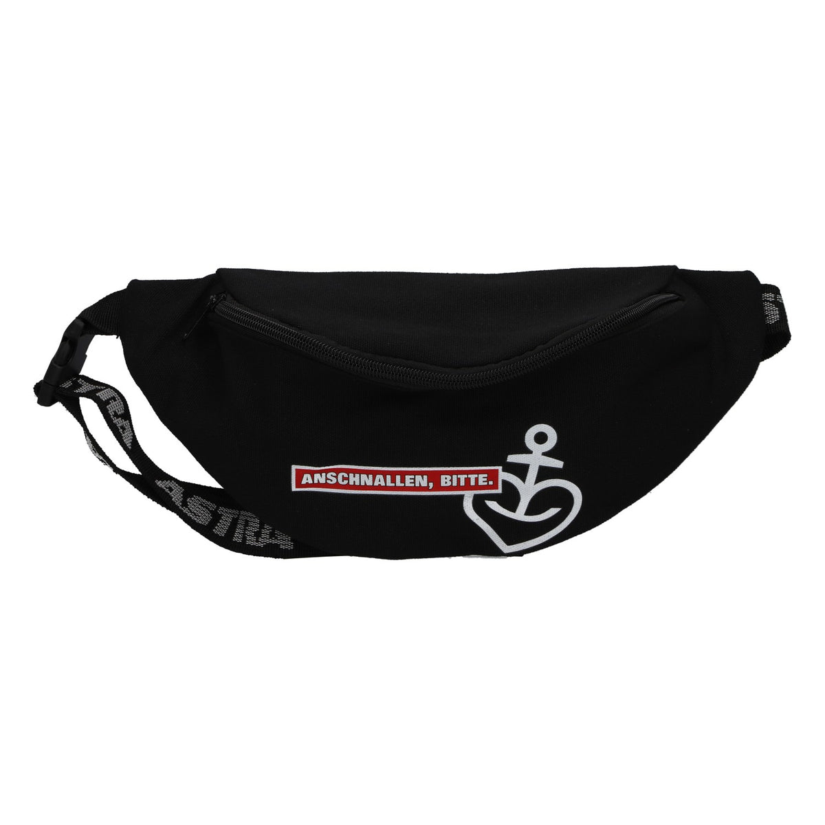 Sac banane Astra Beer, ancre noire, cœur d'ancre « VEUILLEZ ATTACHER VOTRE CEINTURE »  Culte – Vue 4
