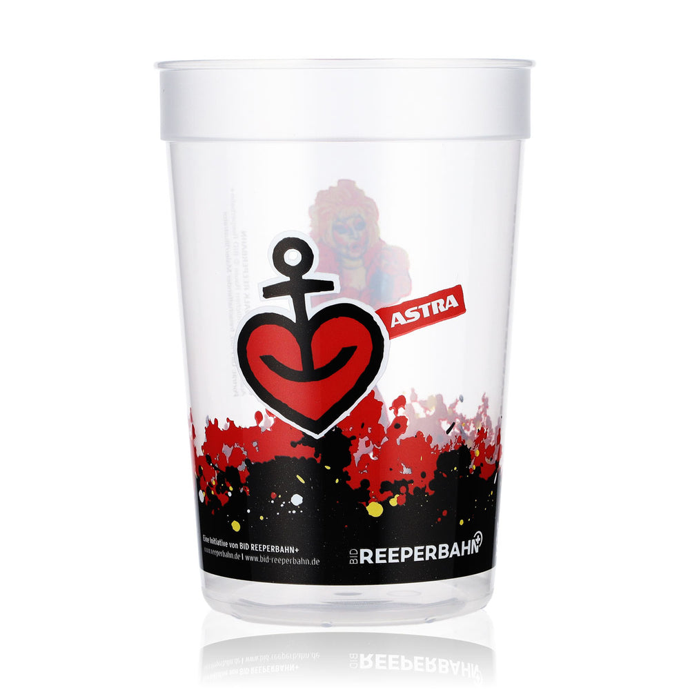 Verre à bière Astra réutilisable en plastique rigide 0,4 l Reeperbahn Olivia Jones