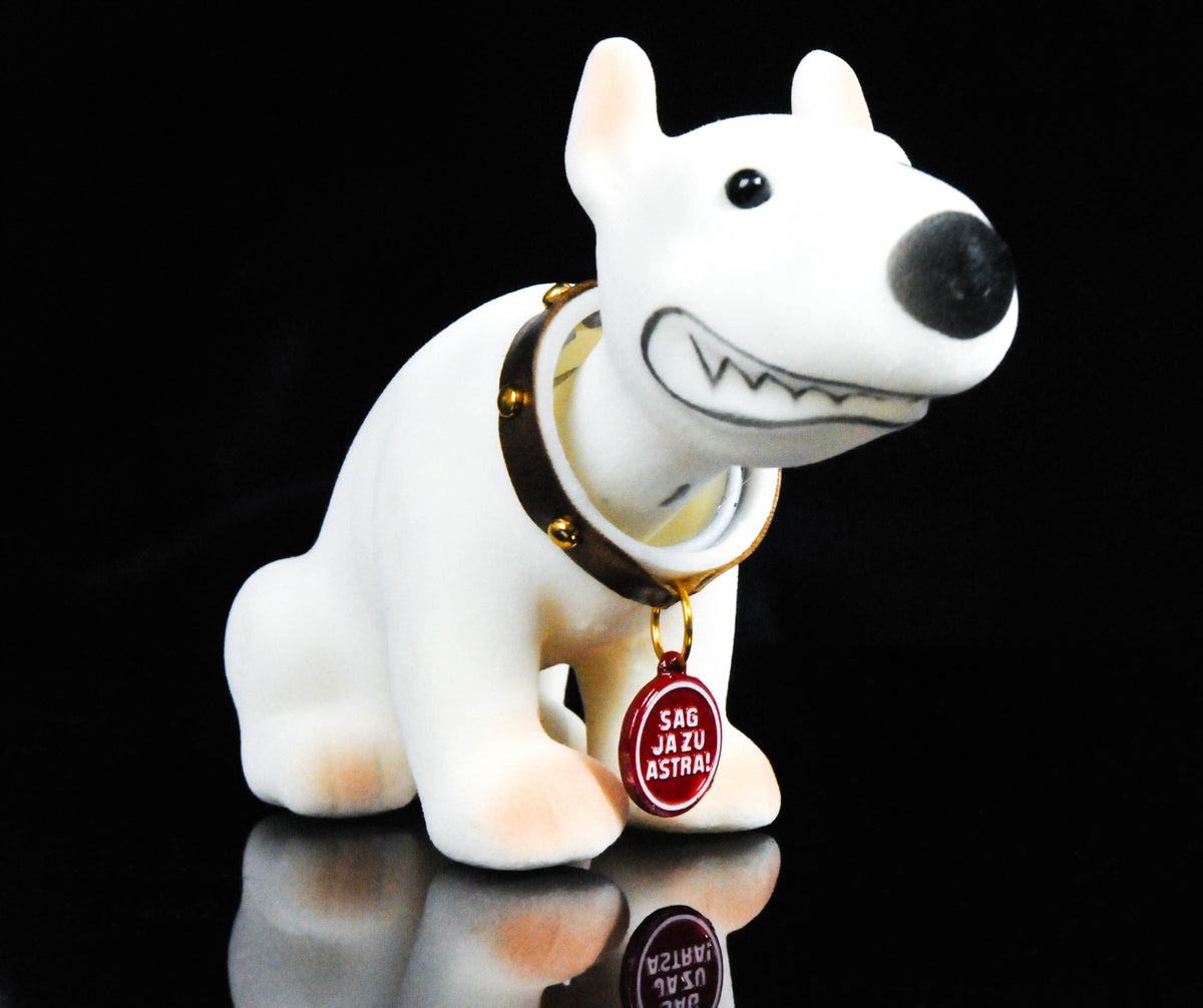 Astra Bier Wackeldackel Terrier petit Reeperbahn Kiez Hambourg gris