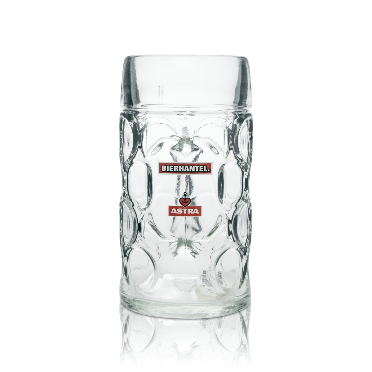 Verre à bière Astra 1 l « Bierhantel » (haltère à bière). Chope Humpen Seidel Verres Kiez Pauli Rakete