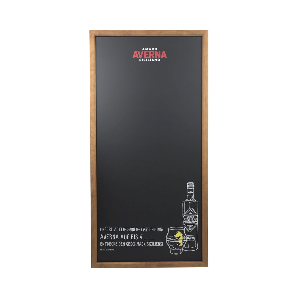 Averna Amaro Tableau noir 120x60 Cadre en bois Menu gastronomique Tableau publicitaire mural