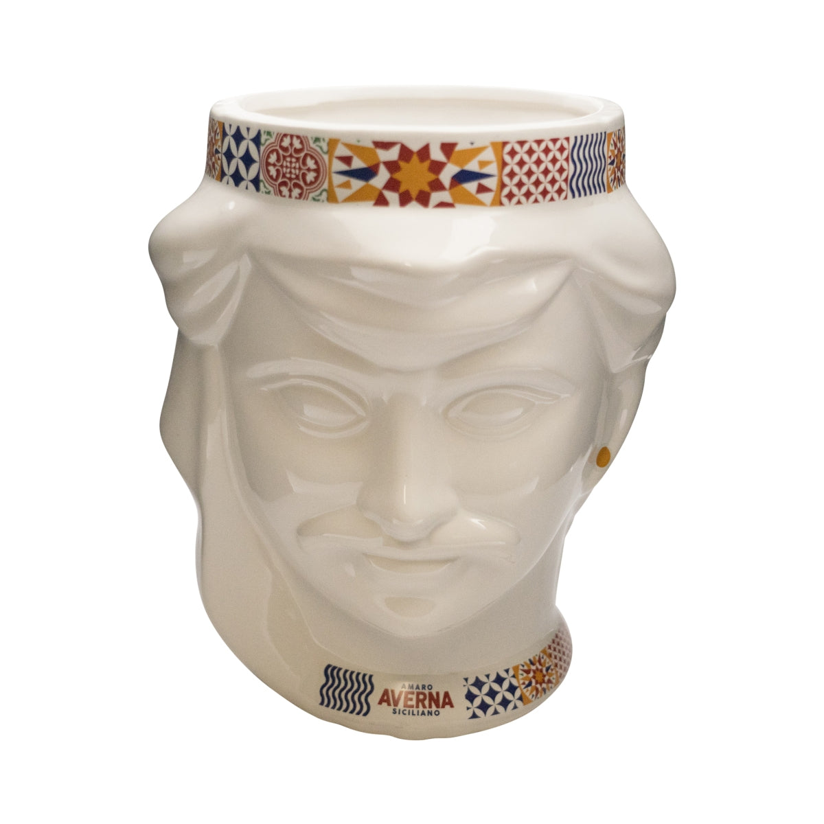 Vase Averna Têtes en céramique « Teste di Moro » Homme Décoration Pot de fleurs Buste Salon