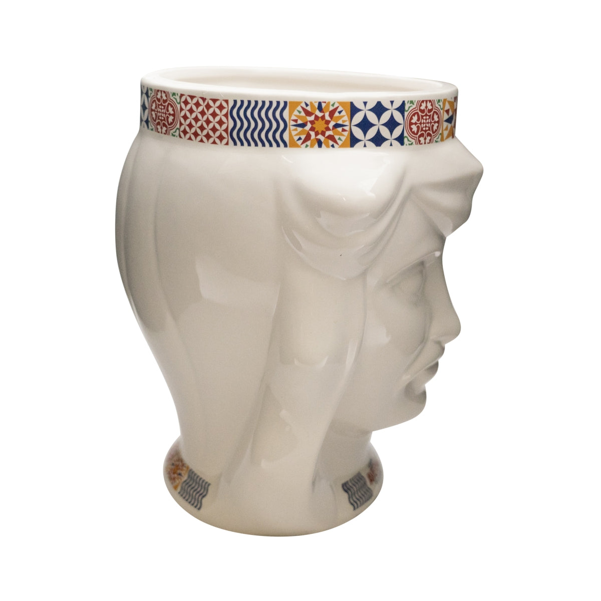 Vase Averna Têtes en céramique « Teste di Moro » Homme Décoration Pot de fleurs Buste Salon – Vue 2