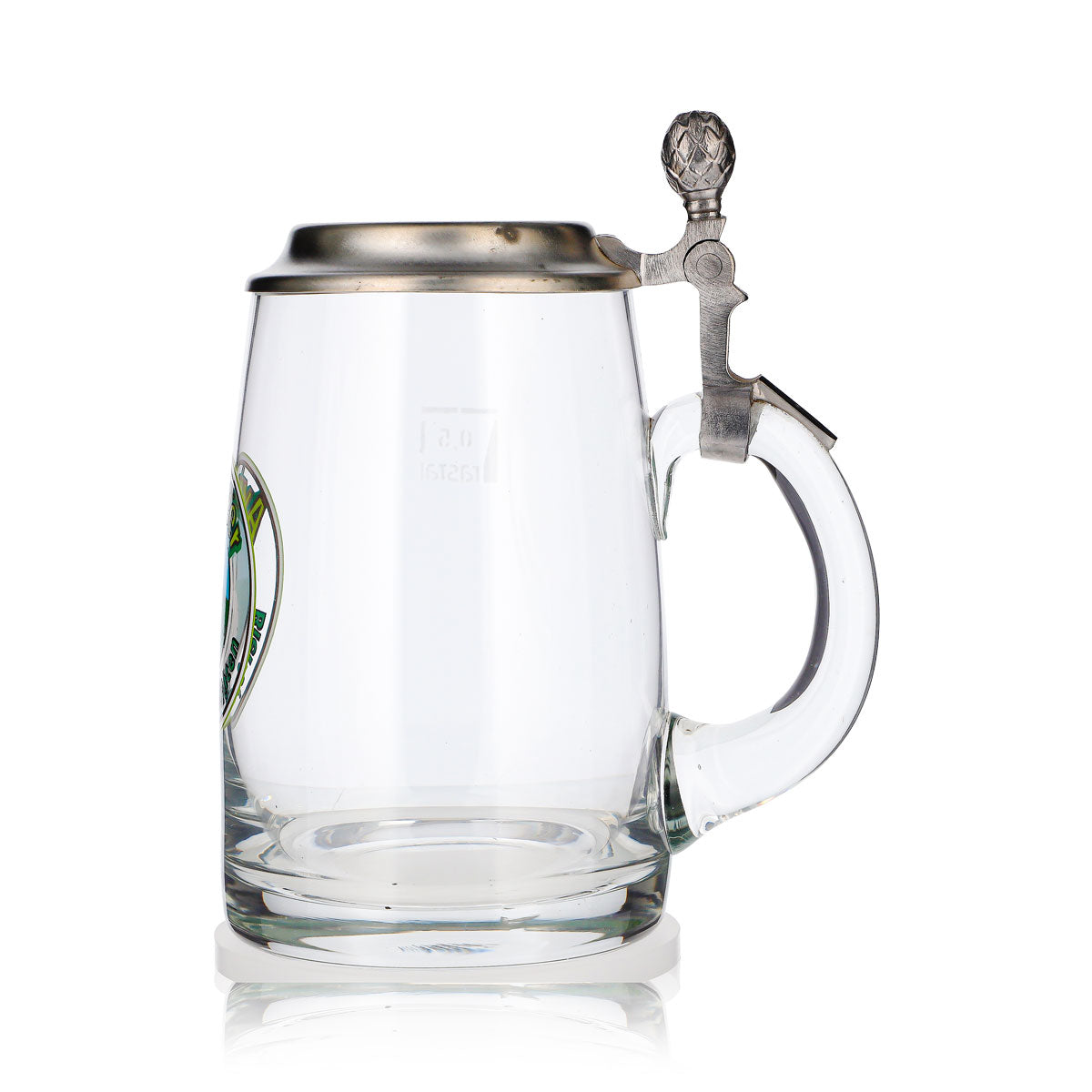 Verre à bière Ayinger, chope, pichet, 0,5 l avec couvercle en étain Rastal – Vue 5