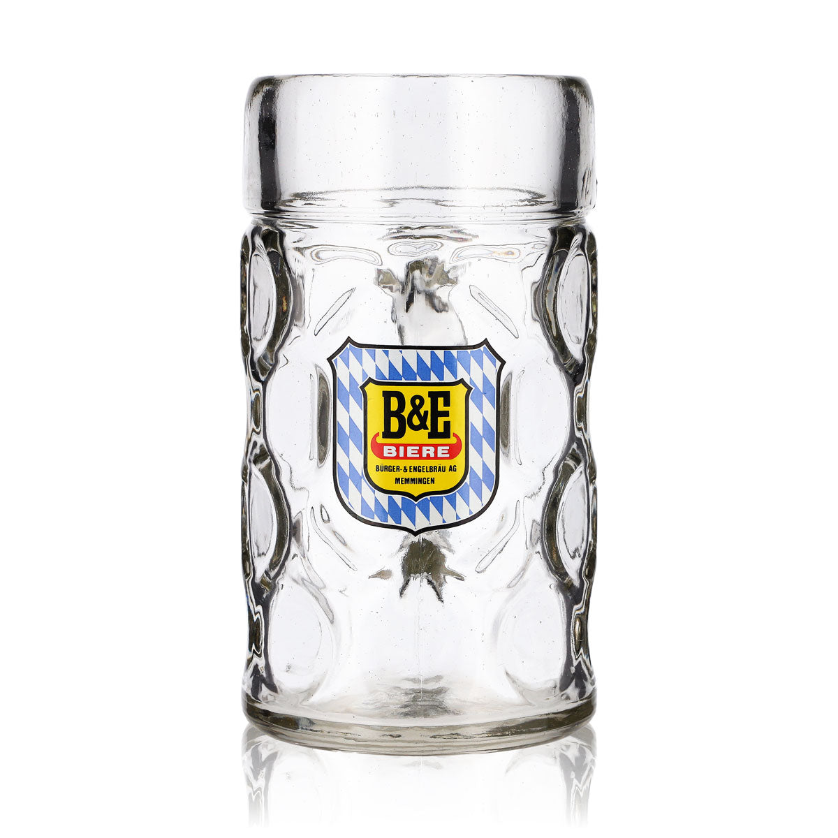 B&E Bières : verre à bière, chope de 1 l