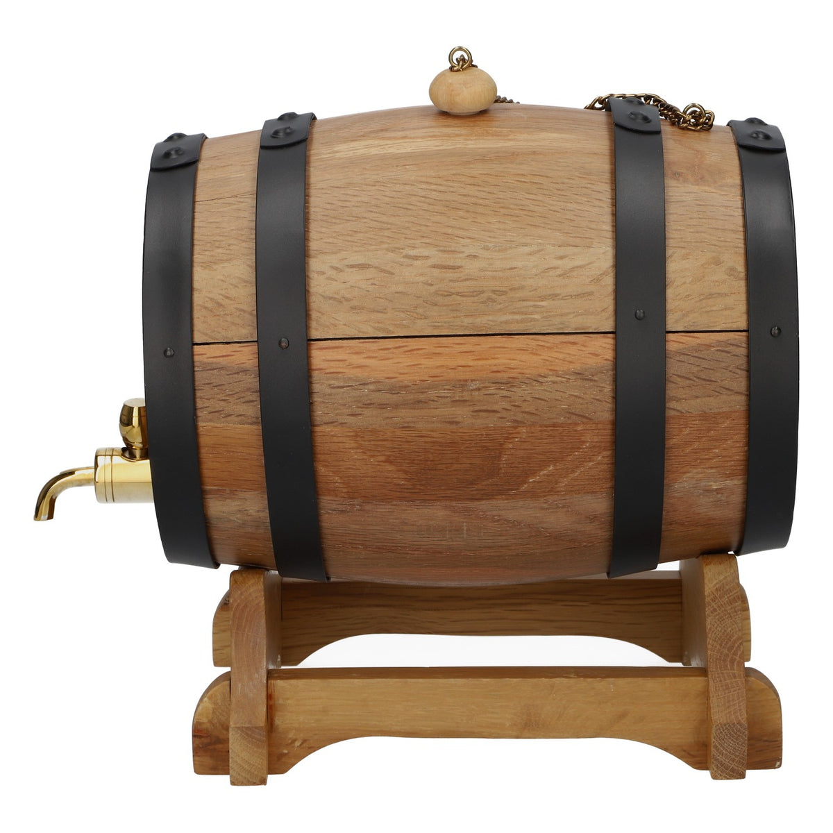 Coffret de rhum Bacardi en fût de chêne 3 l avec support Oakheart pour le remplissage et le service – Vue 3