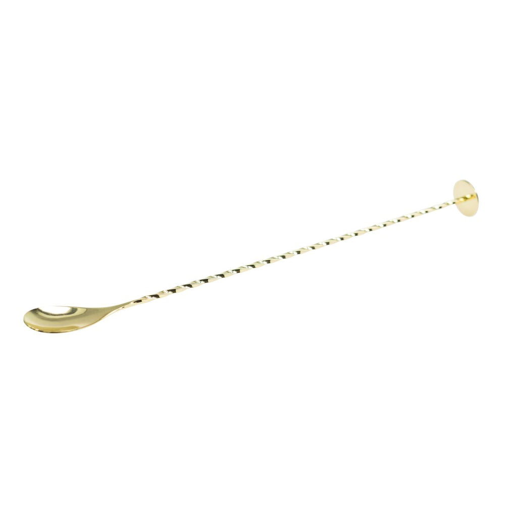 Cuillère à cocktail Bacardi Rum Stirrer Cuillère à mélange Mixologie Torsadée Or Bar