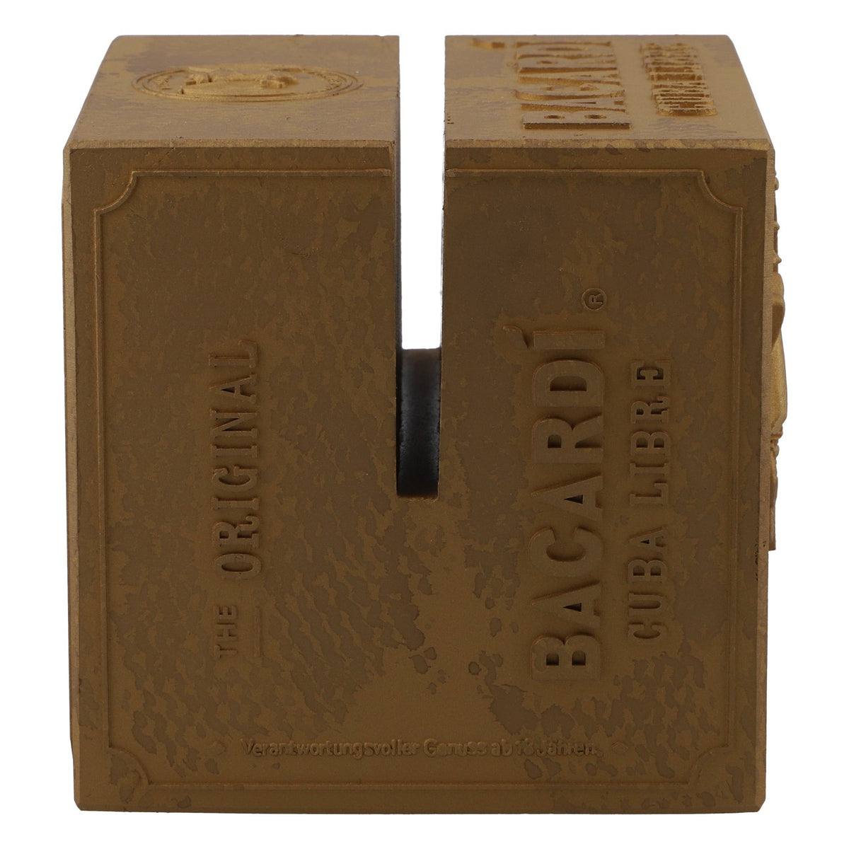 Présentoir de table Bacardi Rum Présentoir Présentoir à cartes Entièrement métallique (or) – Vue 3