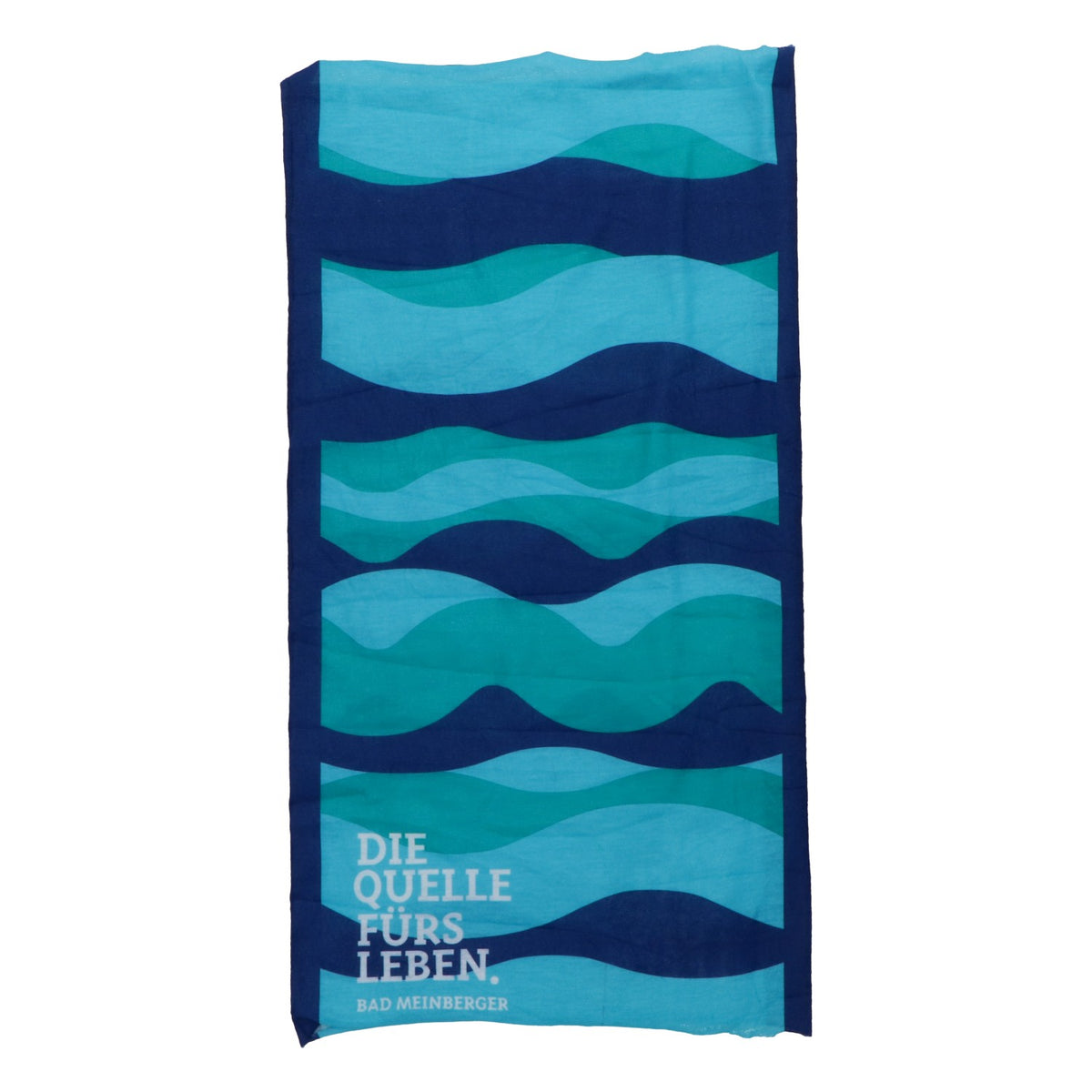 Écharpe tubulaire Bad Meinberger, foulard multifonction bleu à motifs ondulés