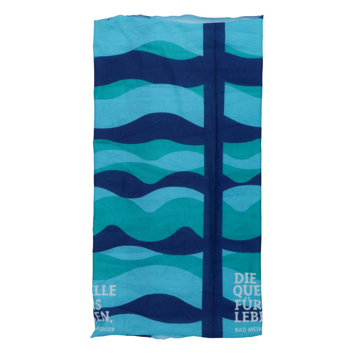 Écharpe tubulaire Bad Meinberger, foulard multifonction bleu à motifs ondulés – Vue 2