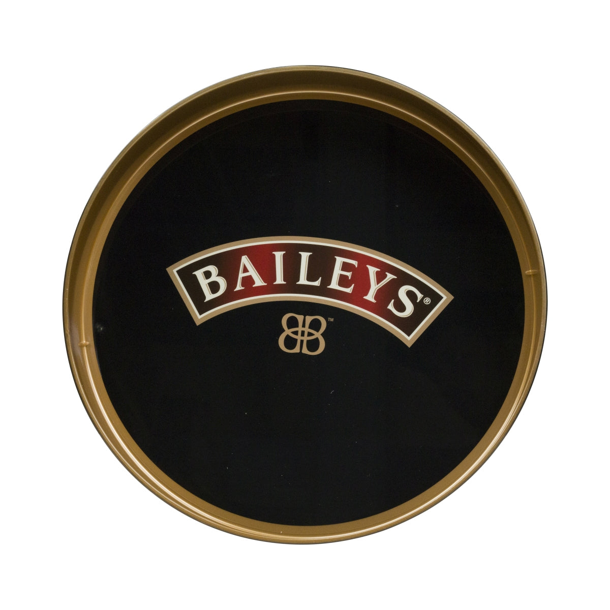 Plateau à liqueur Baileys Plateau de service Plateau de serveur noir à rebord haut