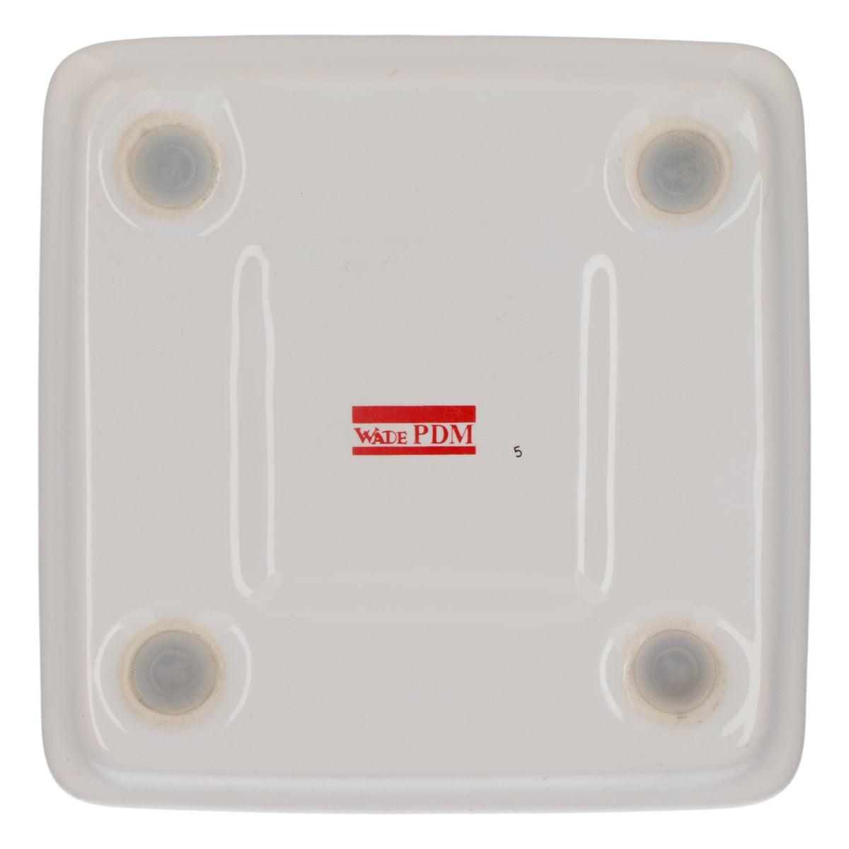 Cendrier Barclay Cendrier en céramique rétro années 80 blanc 13 x 13 cm – Vue 5