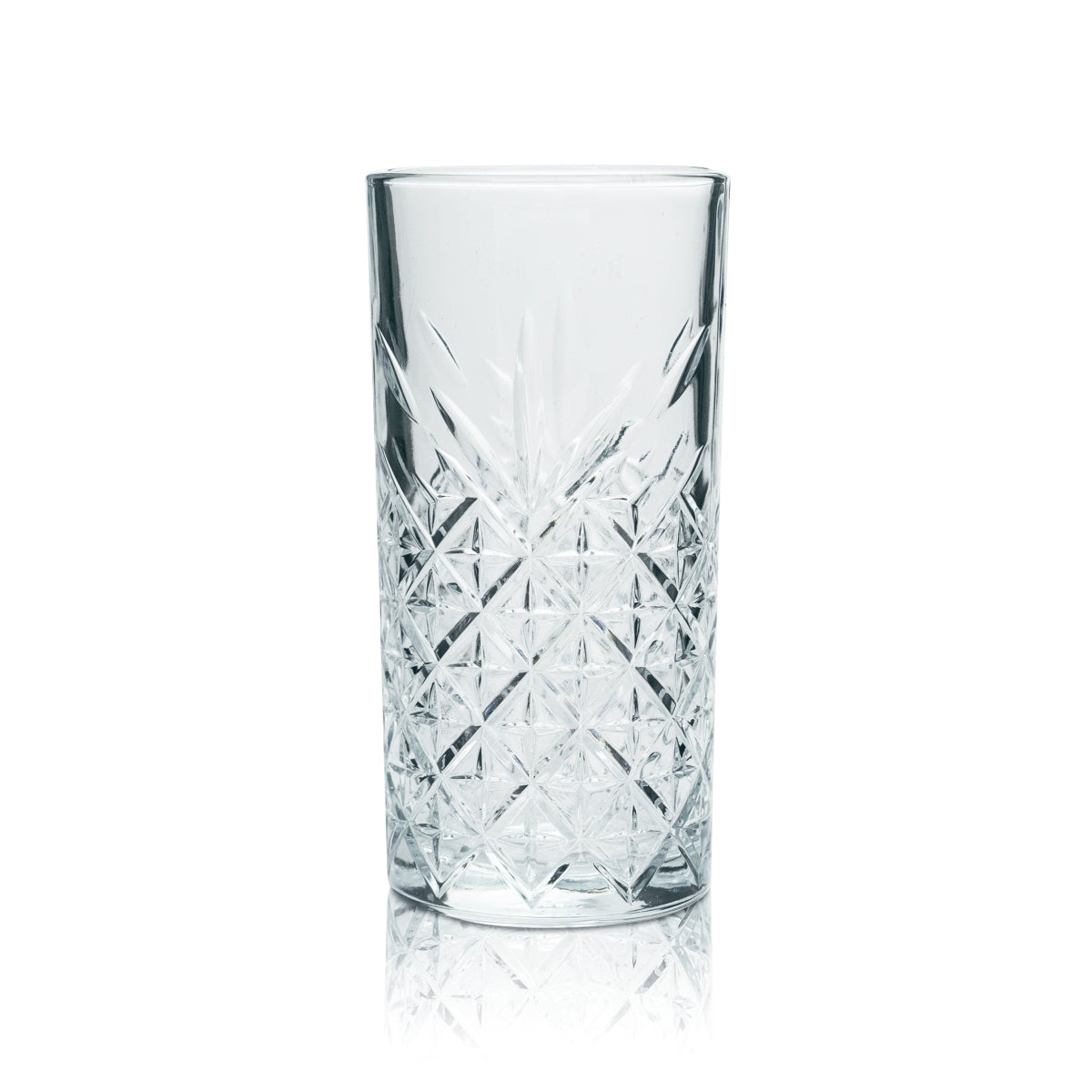 Lot de 6 verres à gin Bathtub Gin 0,4 l Verres à highball/long drink – Verre en relief robuste et élégant – Vue 3