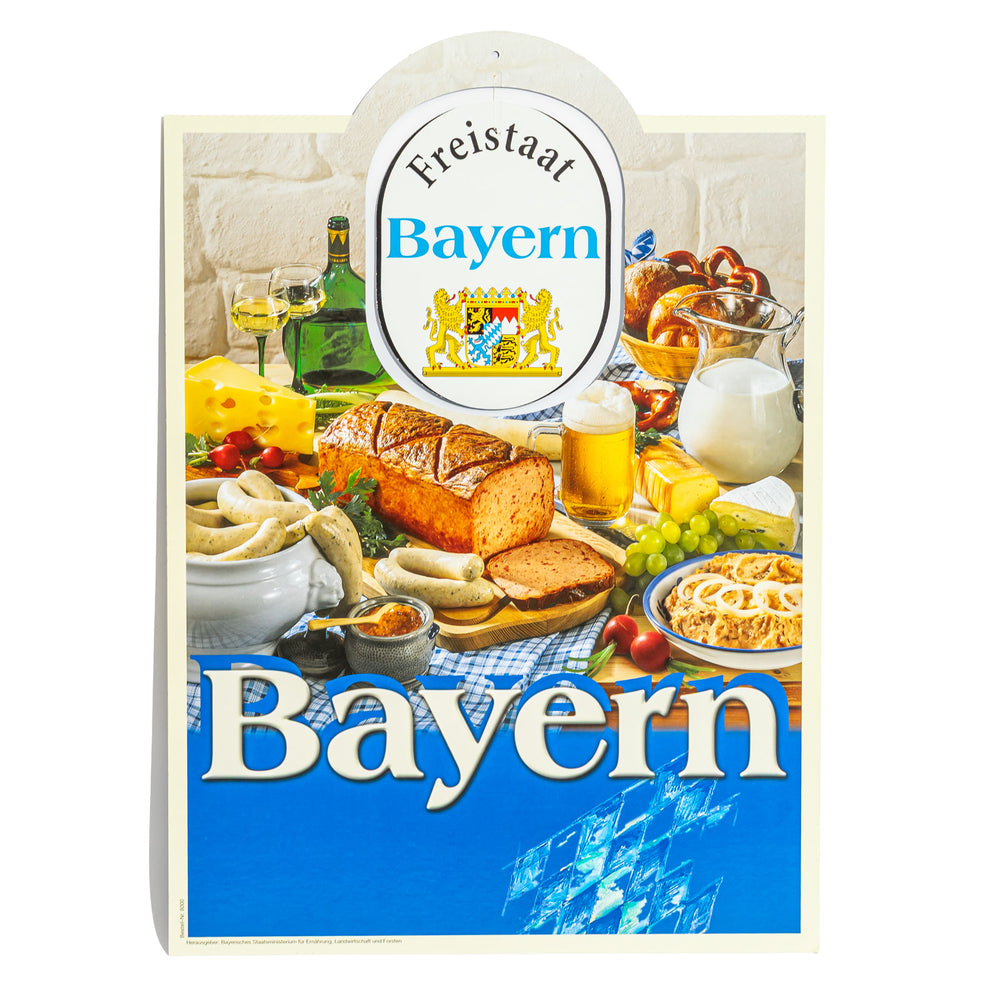 Panneau suspendu « Spécialités de Bavière » 59 x 42 cm