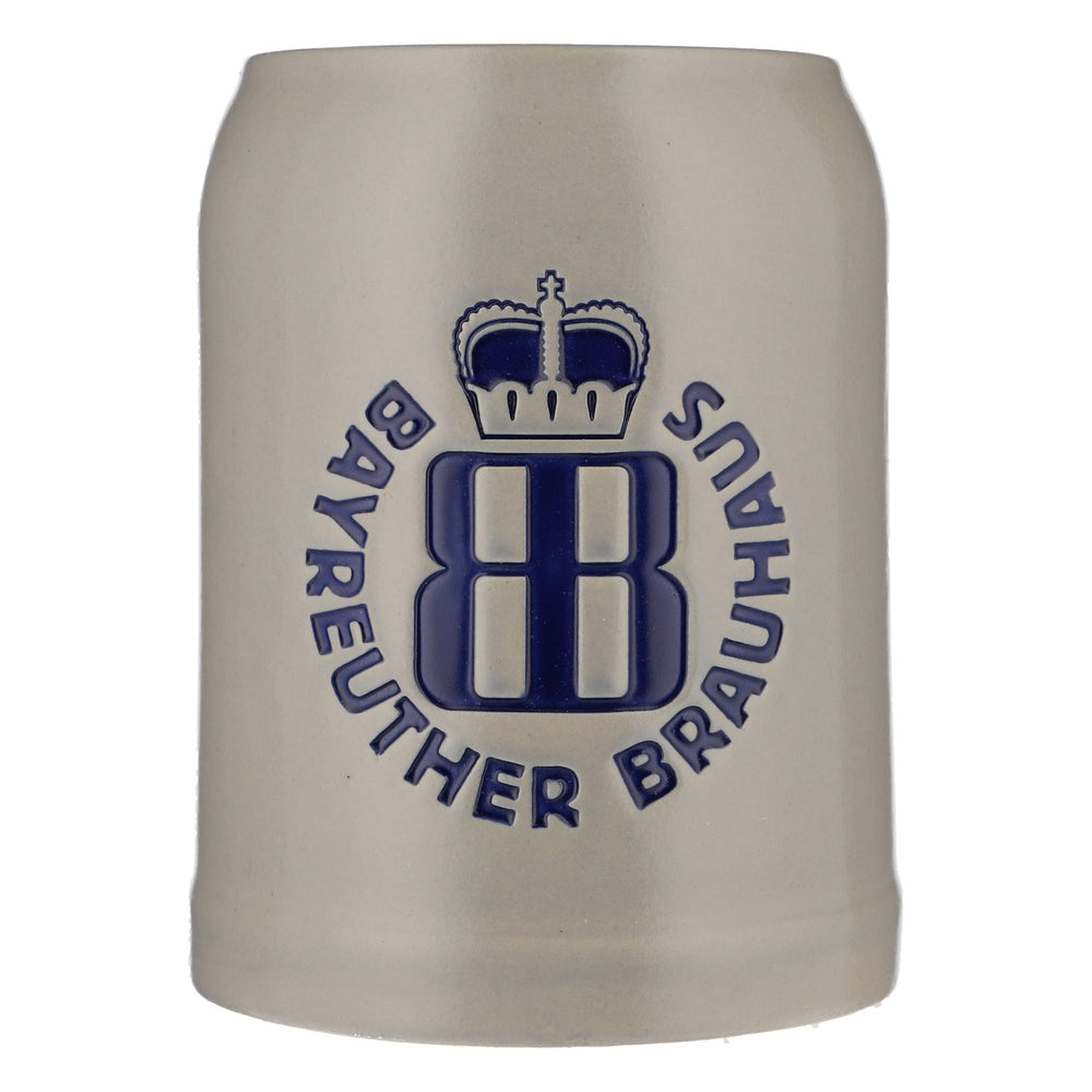 Bière Bayreuther Brauhaus Verre Pot en grès Seidel Pot en argile 0,5 l « Oranament »