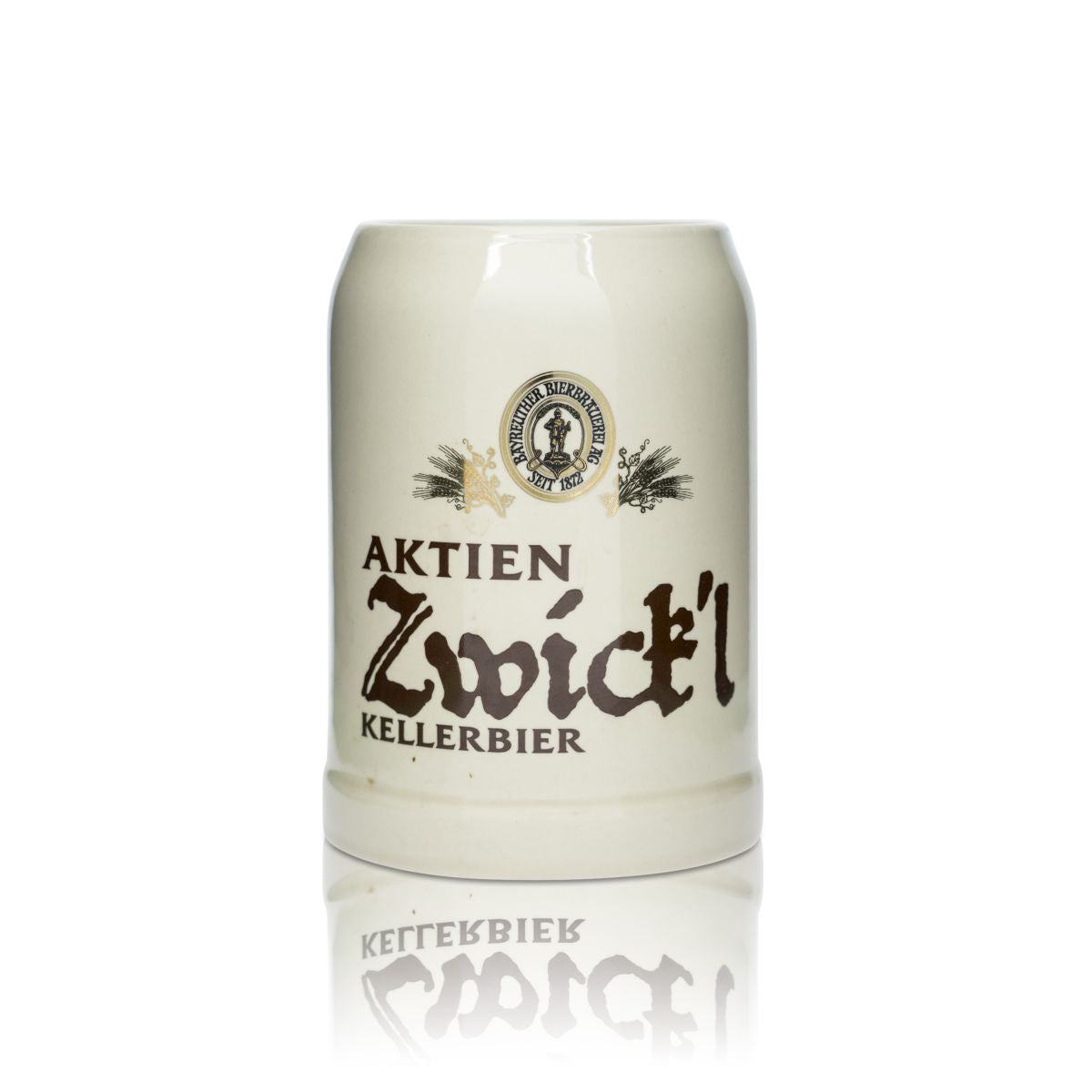 Bayreuther Zwickl Verre à bière 0,65l Pichet en argile Actions Zwickl Kellerbier Verres en céramique