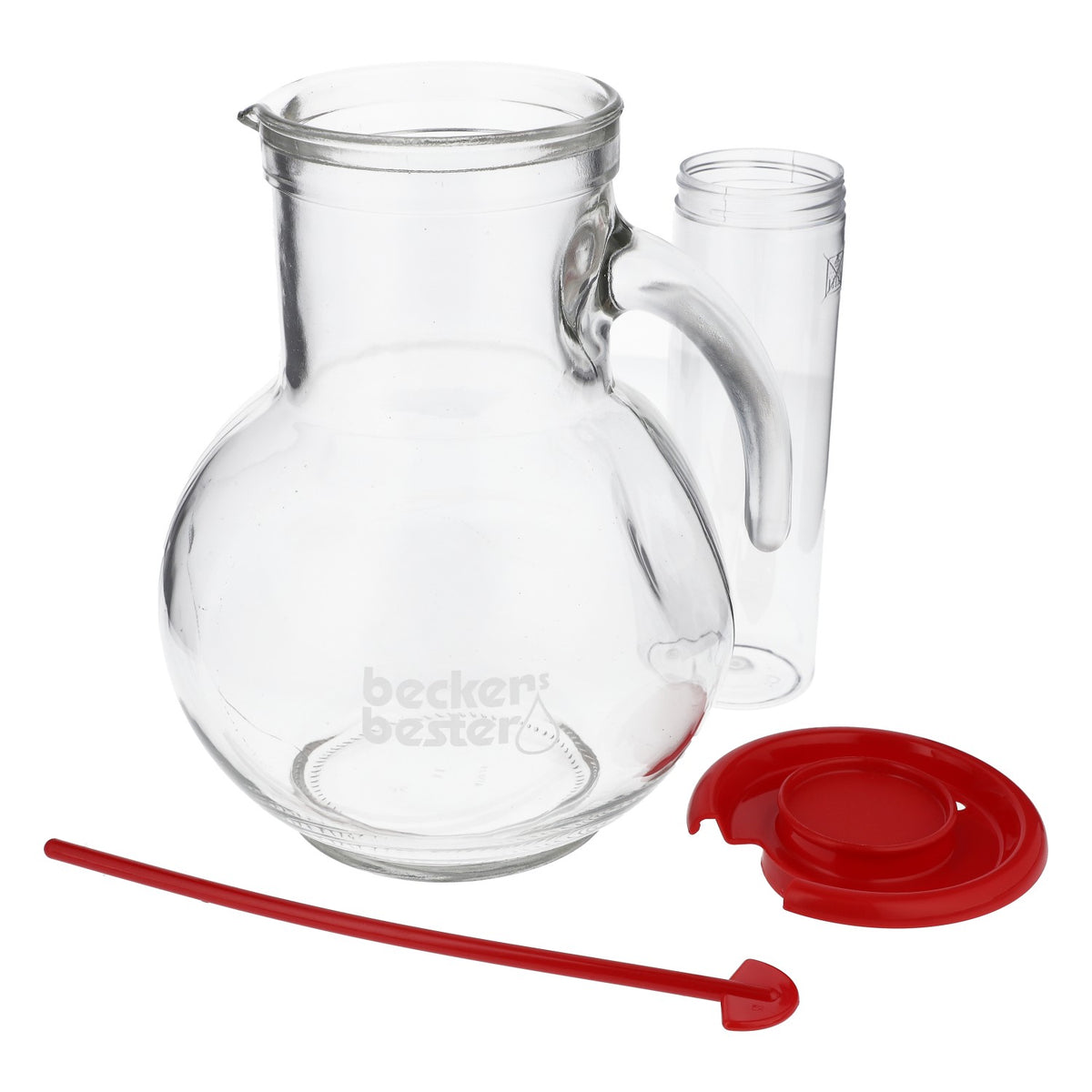 Beckers Bester Saft Carafe Carafe à eau avec tube à glace et agitateur – Vue 5